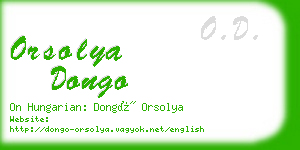 orsolya dongo business card